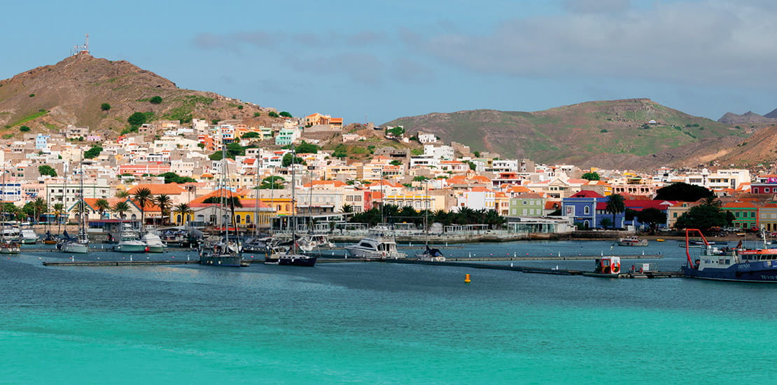 A view towards Praia from the sea, Cape Verde